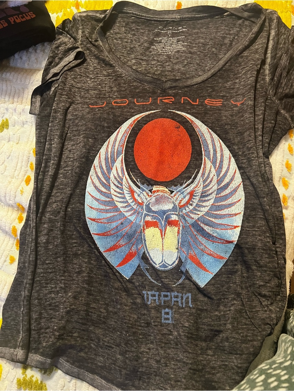 Journey Graphic Tee with Red and Blue Scarab
